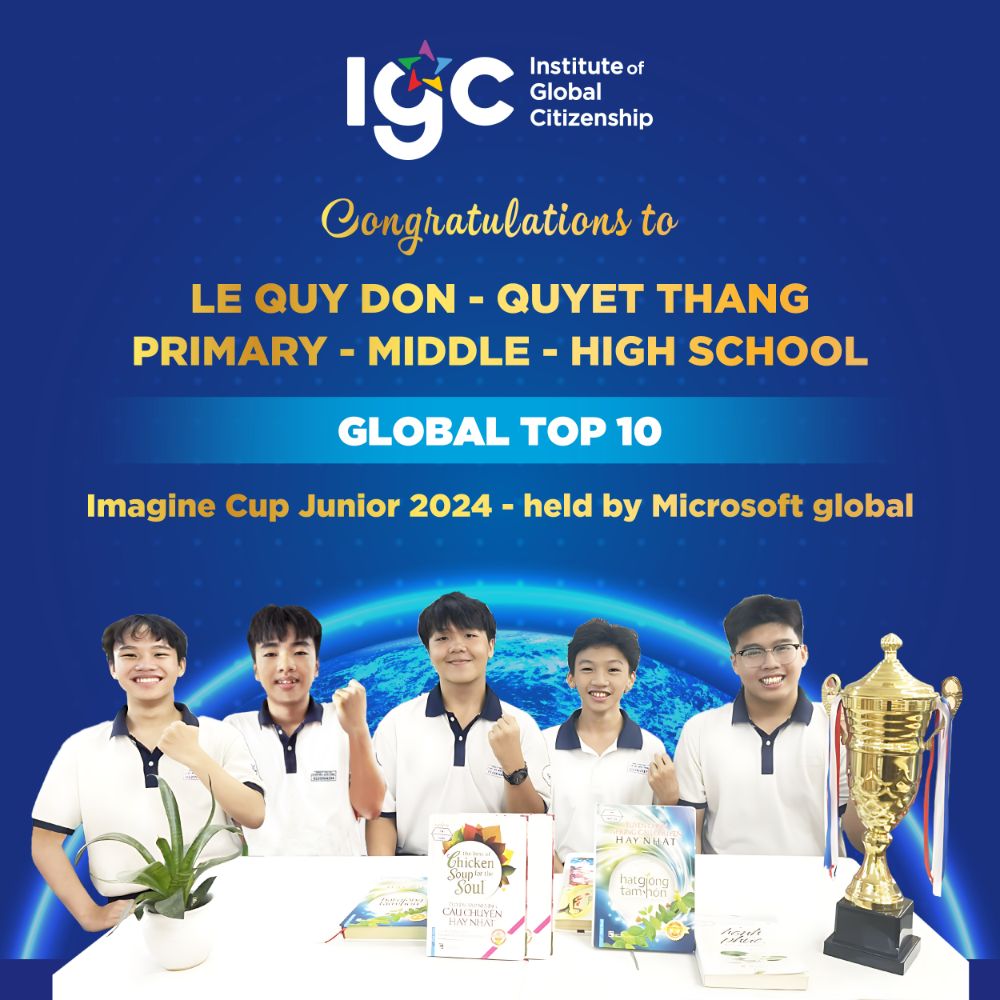 Dự án của Trường Lê Quý Đôn - Quyết Thắng vào Top 10 chung kết thế giới Imagine Cup Junior 2024 do Microsoft tổ chức toàn cầu