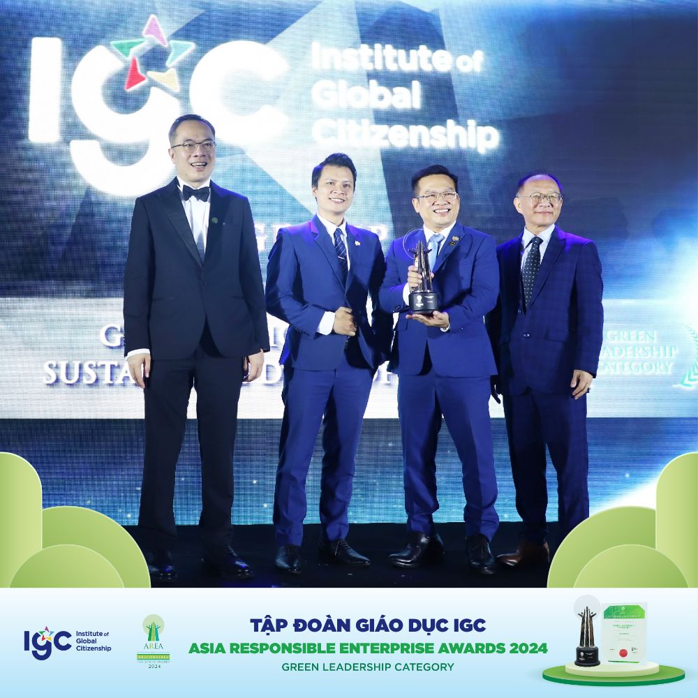 IGC Group vinh dự đạt giải thưởng Doanh nghiệp Trách nhiệm Châu Á 2024 - hạng mục Lãnh đạo Xanh