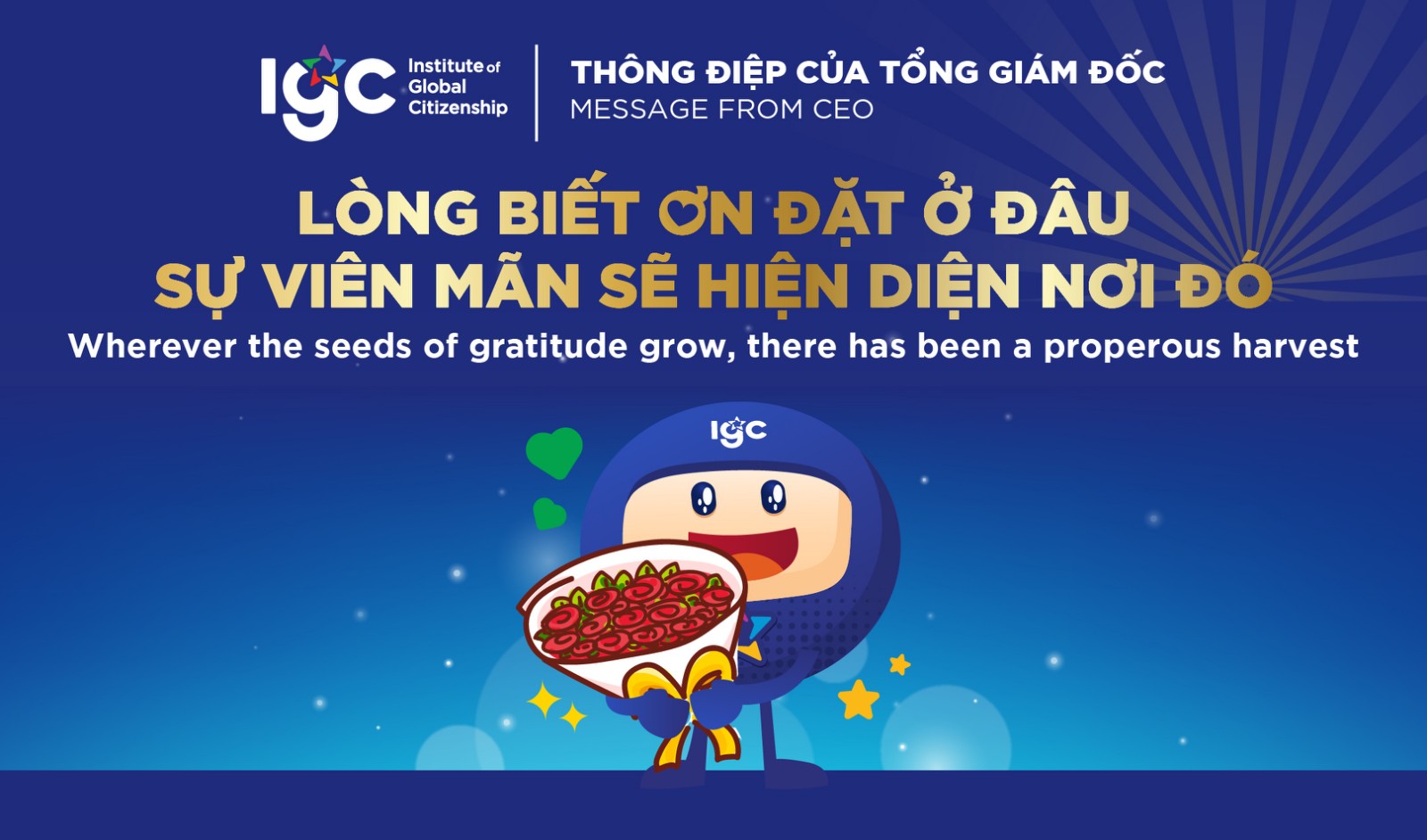 Thông điệp của Tổng Giám đốc nhân dịp đầu niên độ 2024-2025