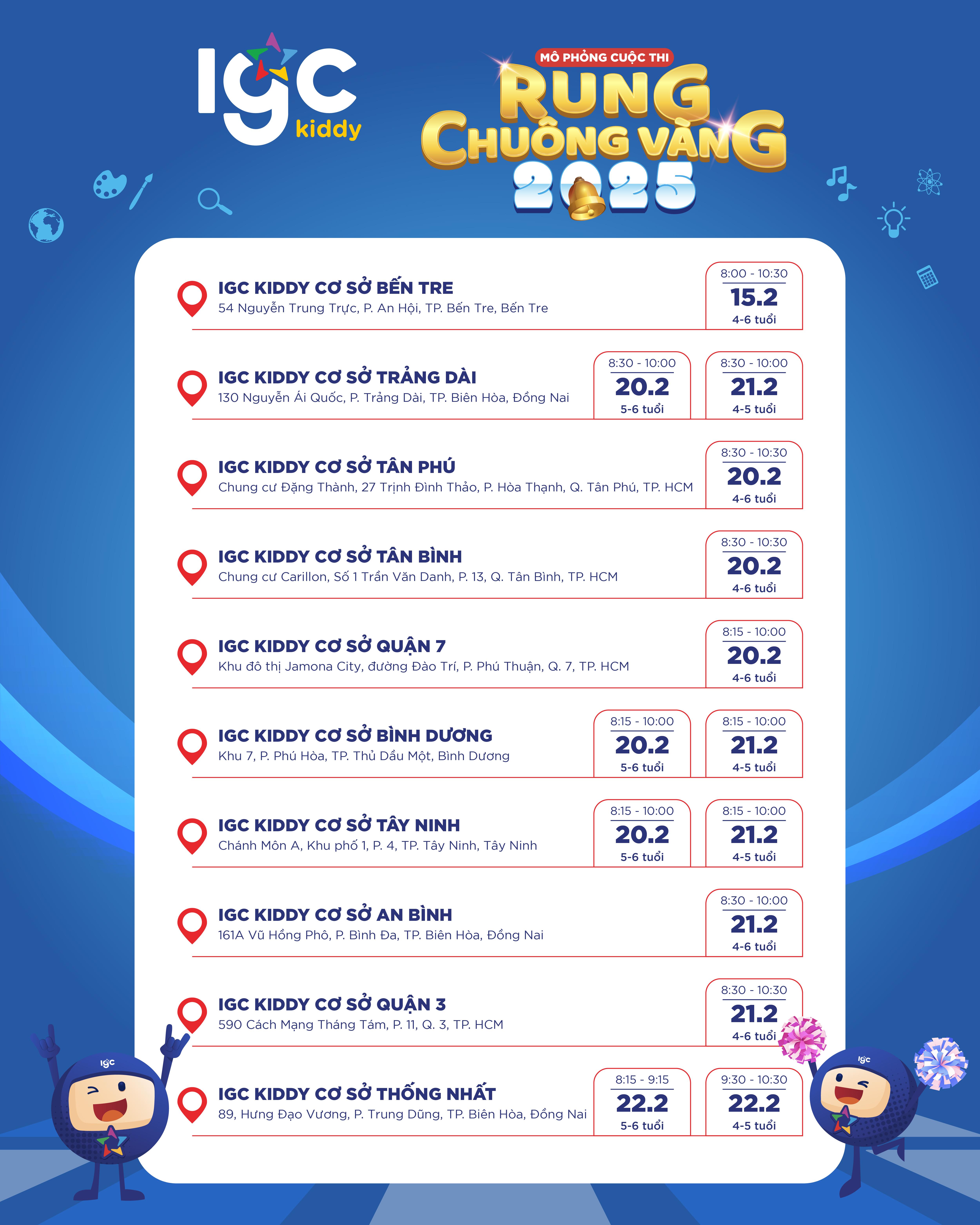 Cuộc thi rung chuông vàng 2025 tại IGC Kiddy đã chính thức trở lại!