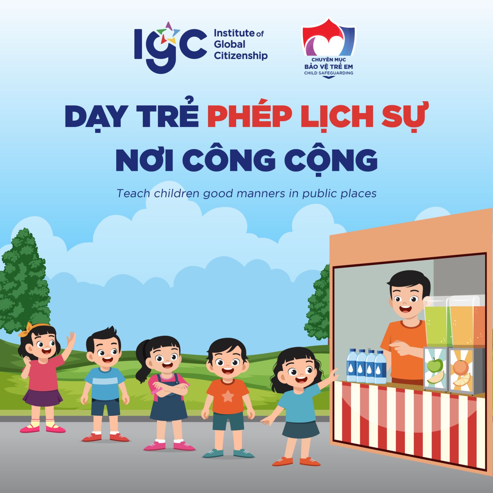 DẠY TRẺ PHÉP LỊCH SỰ NƠI CÔNG CỘNG
