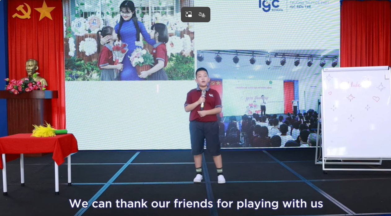 Học sinh IGC học cách biết ơn từ những điều xung quanh mình